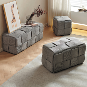 D345-14 100 方塊方凳 灰色