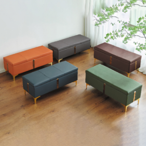 D346-5 20號妮蒂亞皮革收納椅 橘色