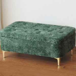 D346-10 21號蓓姬絨布收納椅  綠色