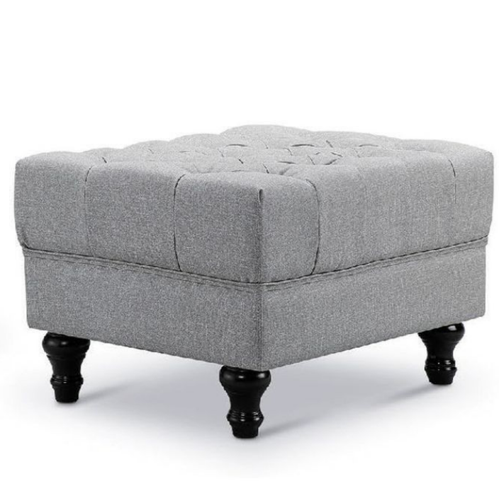 D348-6 吉爾貓抓皮腳踏椅 淺灰色