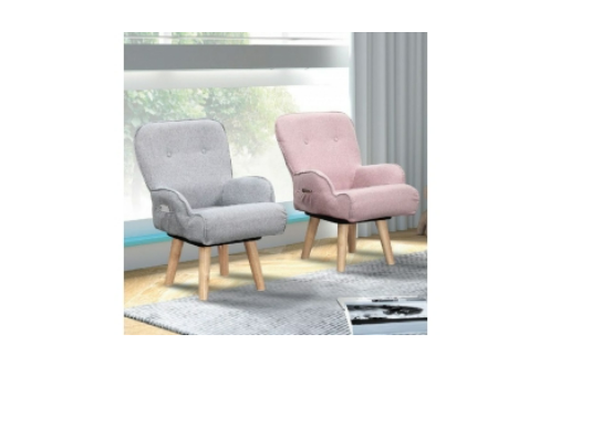 D348-19 和風旋轉椅 灰色 低背