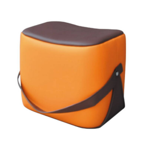 D347-22 橘橙馬鞍凳