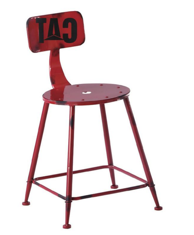 C489-33 HB20C 鐵製餐椅 紅