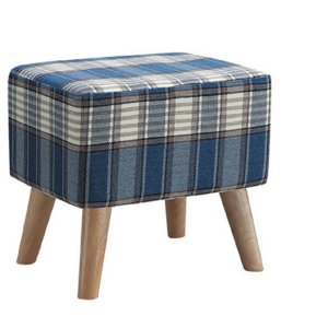 D349-5 1460格子布小長方凳 藍色