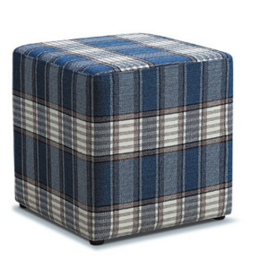 D349-7 1568 格子布小方凳 藍色