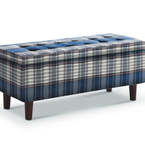 D349-9 1701 格子布長輔助椅 藍色