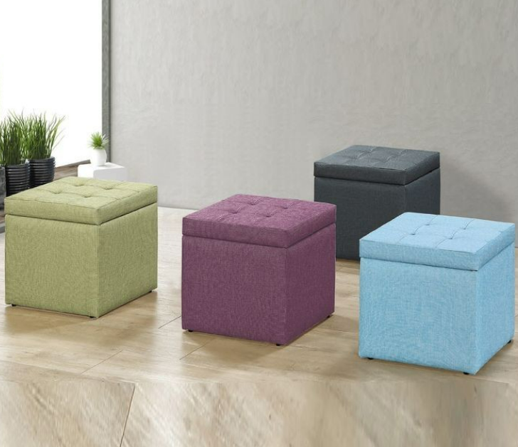 D350-16 莫札特貓抓皮收納椅 藍色 台疆6709