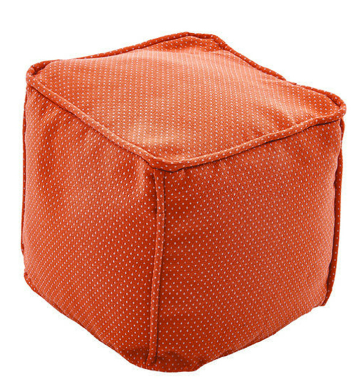 D350-27 懶人方凳 橘素色