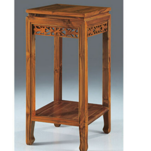 C492-18柚木實木花架 無抽