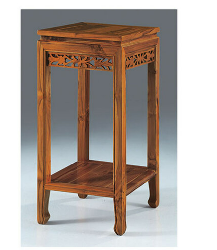 C492-18柚木實木花架 無抽