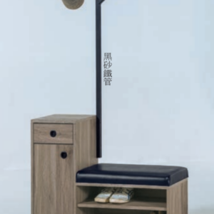 C494-4金賀灰橡衣帽坐鞋架