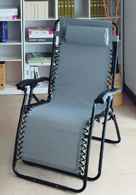 C492-5 RELAX 無段式加寬透氣休閒椅  藍灰色