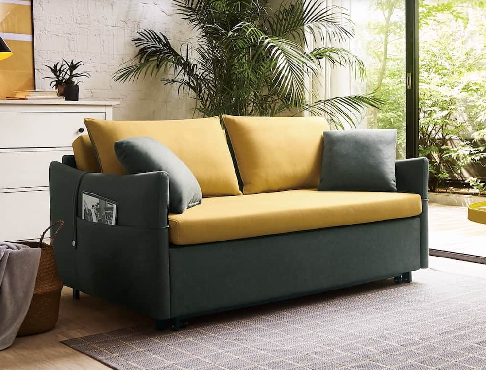 A1363-2華爾斯沙發床 貓抓皮 附抱枕*2