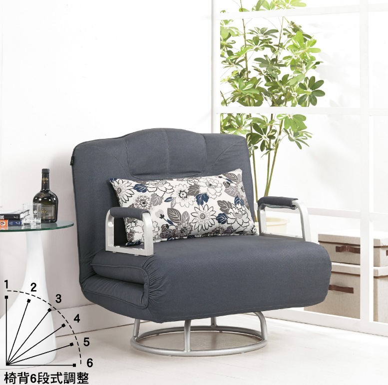 A1370-2奈登沙發床 附抱枕*1 坐高45公分