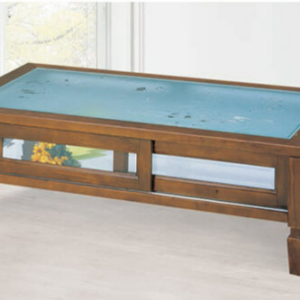 D372-1 來福發晶雕玻璃大茶几