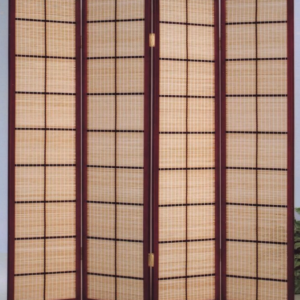 C519-5紅木竹編屏風