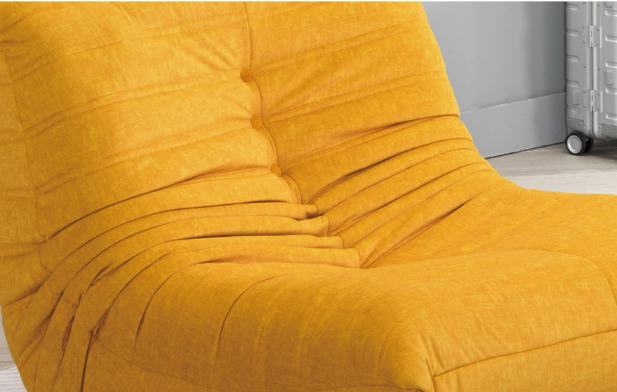 A1394-2哈爾休閒沙發椅 黃色布 坐高36公分