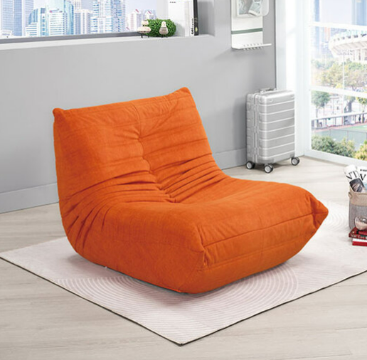 A1394-1哈爾休閒沙發椅 橘色布 坐高36公分