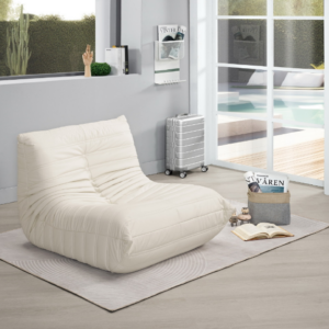 A1394-3哈爾休閒沙發椅 白色皮 坐高36公分