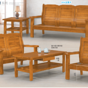 F12-1 326型柚木色組椅 整組 贈單片坐墊