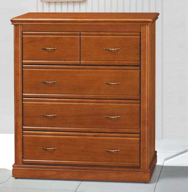 E10-1 楠檜柚木色3.2尺實木四斗櫃  鋼珠滑軌