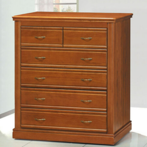 E10-2 楠檜柚木色3.2尺實木五斗櫃 鋼珠滑軌