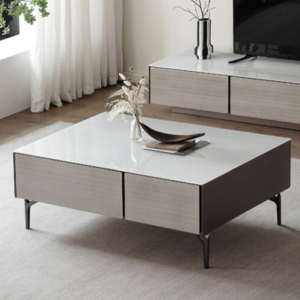 D381-2 吉伯特4.3尺玻璃大茶几  腳高19公分