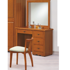 E12-3 伊琳諾樟木色化妝台 含椅