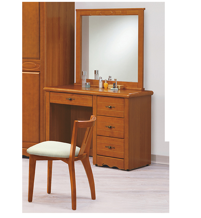 E12-3 伊琳諾樟木色化妝台 含椅