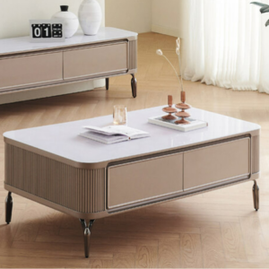 D383-4 奧莉薇玻璃茶几  腳高15公分