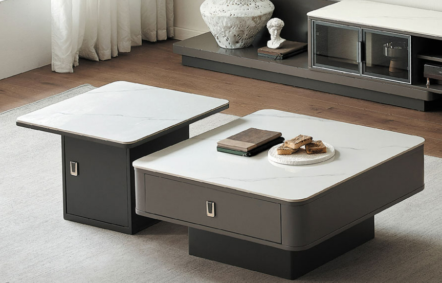 D384-2 艾爾莎岩板茶几組 恕不拆賣