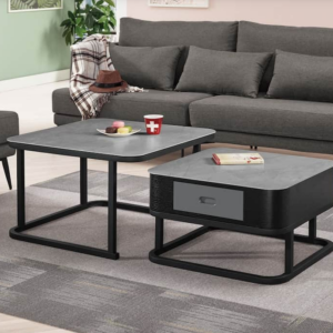 A1407-1安琪拉組合玻璃茶几 全組 岩板 桌面5MM強化玻璃