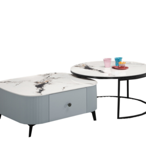 A1408-1布魯斯組合岩板茶几 全組 桌面8MM岩板 抽屜雙邊造型 單邊使用