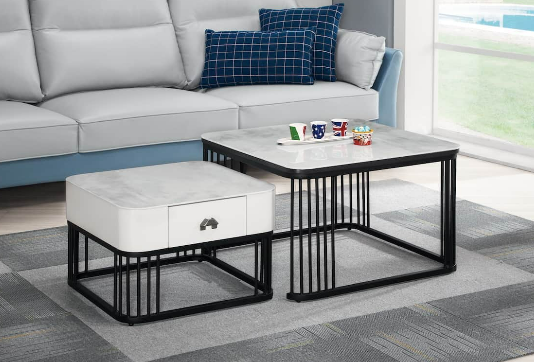 A1407-2山納組合岩板茶几 全組 桌面6MM岩板