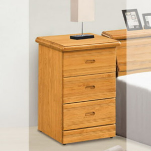 E16-3正赤陽木三抽床頭櫃 單只