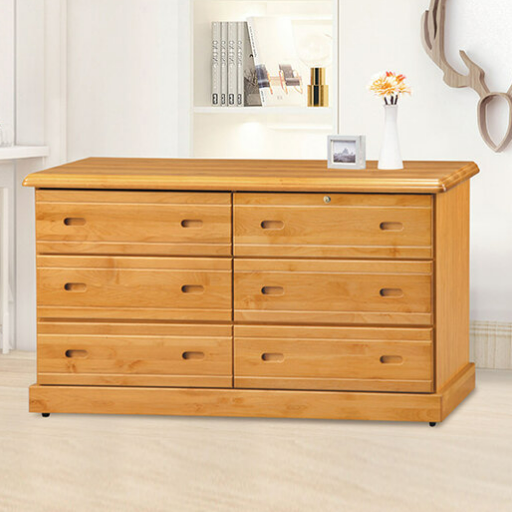 E15-1 正赤陽木5尺六斗櫃 側板木心板