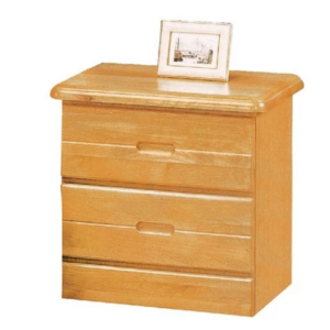 E15-3 正赤陽木二抽床頭櫃 單只