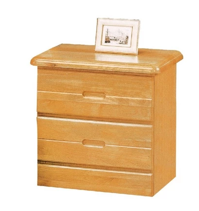 E15-3 正赤陽木二抽床頭櫃 單只