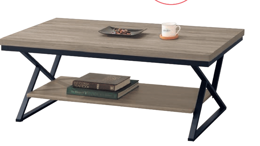 F76-1 三角型灰橡大茶几 木面/DIY