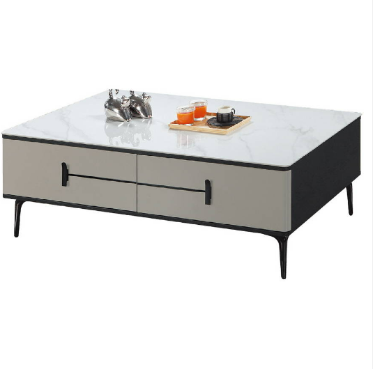 D391-4 安琪拉長方岩板茶几