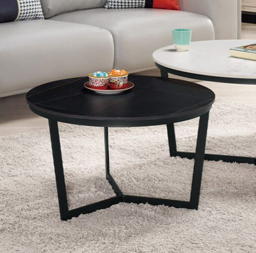 A1418-3安迪2.2尺岩板小圓几  桌面12MM岩板