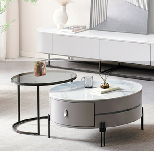 D394-4  梅西茶几-銀色