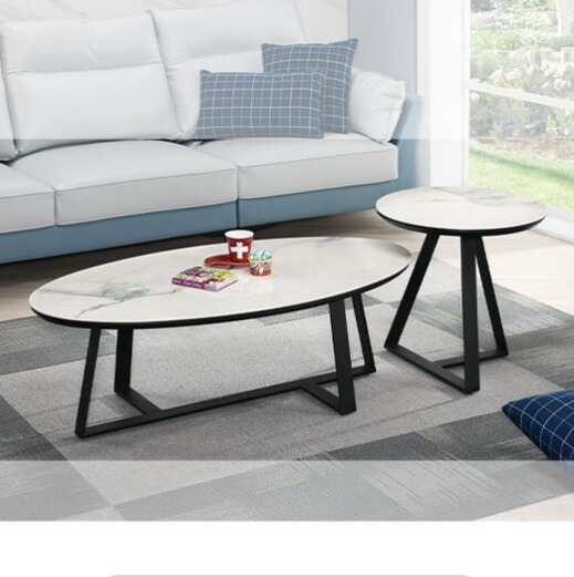 A1419-1馬卡斯組合岩板茶几 全組 桌面6MM岩板