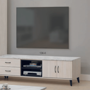 F83-2 維克斯原切白6尺電視櫃 木面