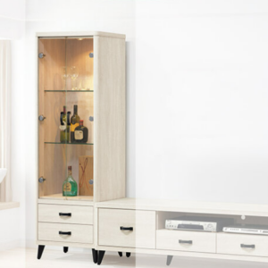 D398-3布萊德高櫃附兩片玻璃隔板