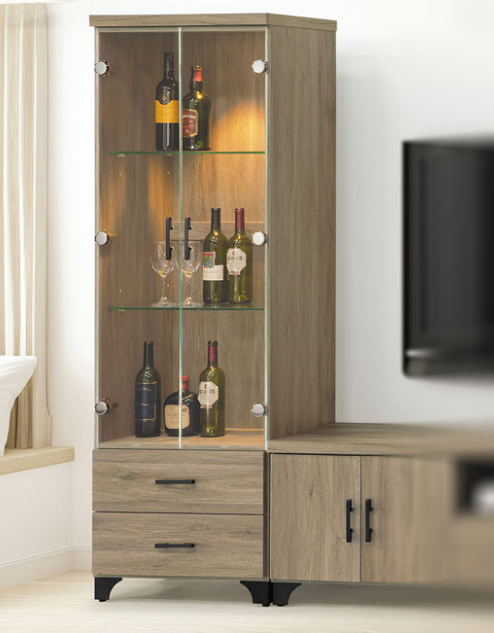 D400-3 貝拉灰橡色展示櫃