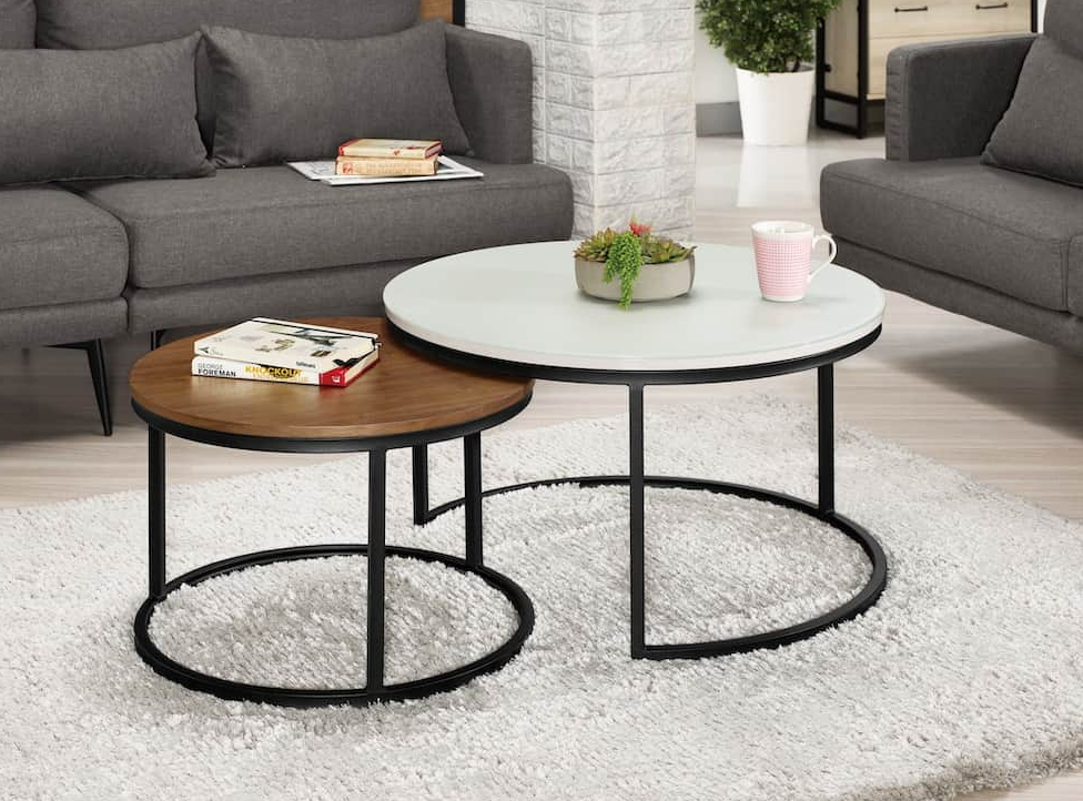 A1419-2芬頓組合茶几 全組 桌面5MM強化烤漆玻璃