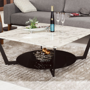 A1421-1哈里特原石大方几 附8MM強化烤漆玻璃