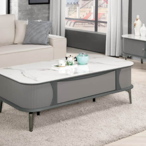 A1412-1華爾特4.3尺岩板大茶几 桌面8MM岩板 雙邊造型 雙邊使用