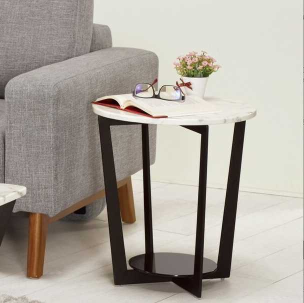 A1421-2哈里特原石小茶几 附8MM強化烤漆玻璃